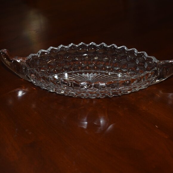 Fostoria American 12" Large Relish Boat - Picture 2 of 3